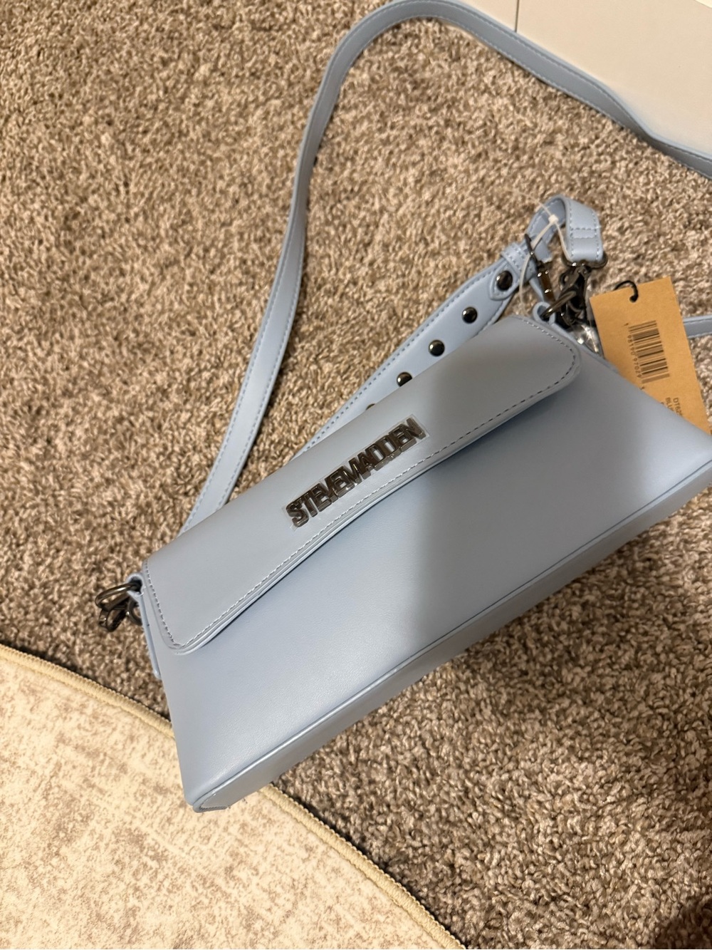 Steve Madden Pale Blue Leather Crossbody Bag